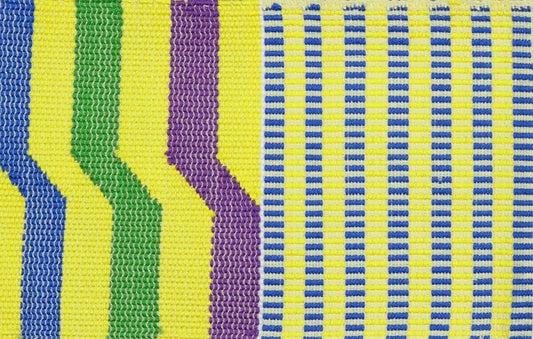 Authentic Handwoven Kente Scarf From Ghana - Unique African Art Sash - alternate view