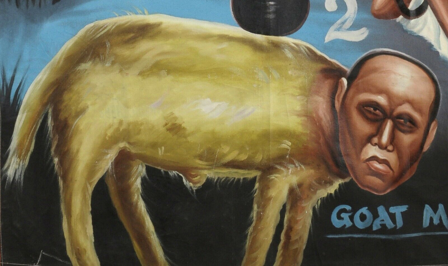 Ataara 2 Hand-Painted Ghana Movie Poster - African Ritual Art - zoomed-in detail