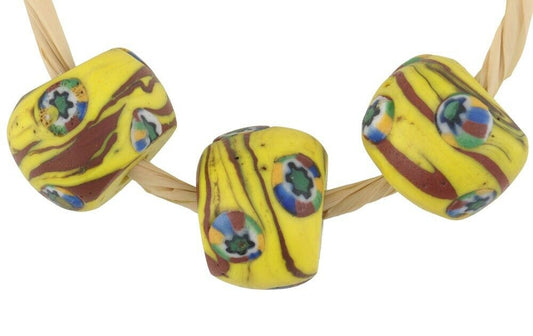 Antique Venetian African Trade Millefiori Glass Beads - alternate view