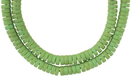 Vintage Czech Disk Glass Trade Beads - Old Bohemian African Beads - alternate view