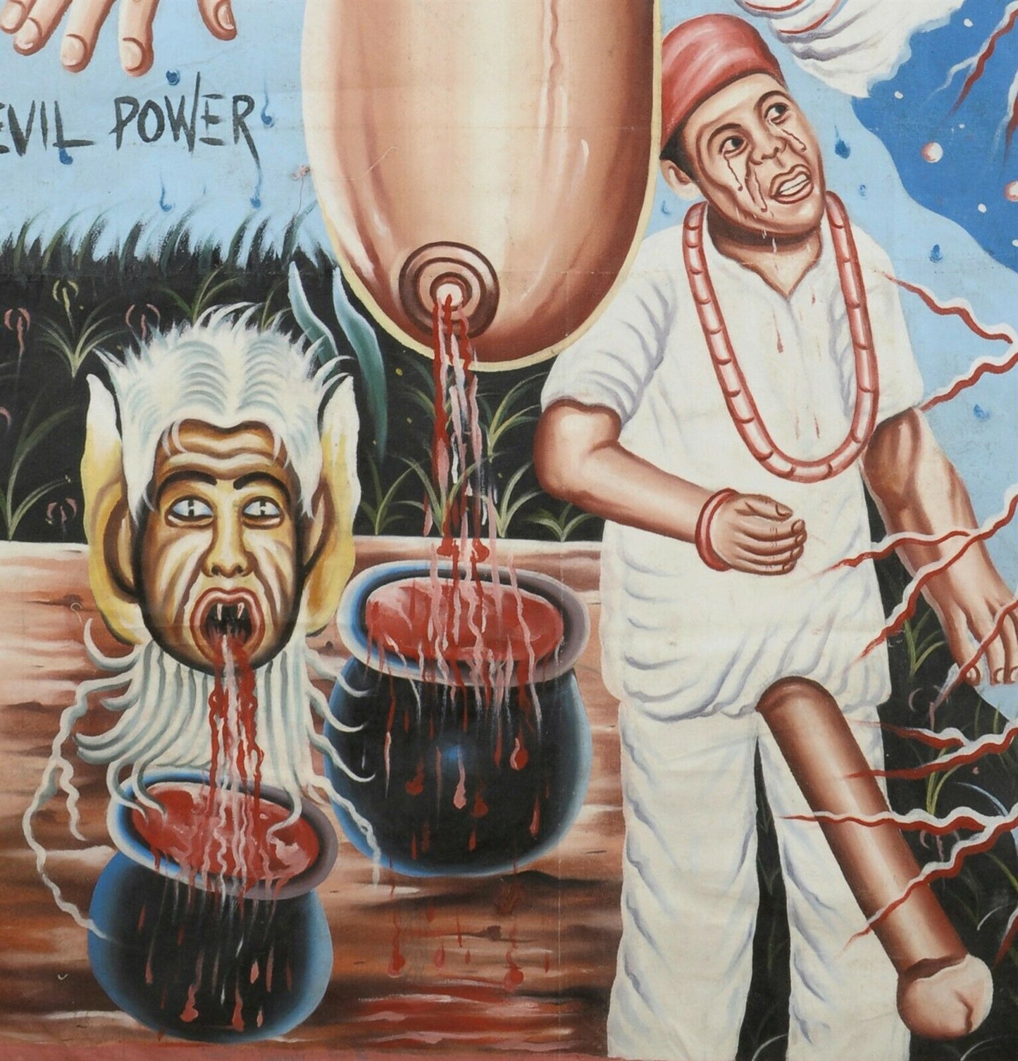 Oghnigwe Movie Poster - Hand-Painted Ghana Art - close-up