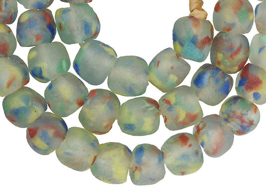 Translucent Krobo Glass Beads: Recycled Ghanaian Artistry - alternate view