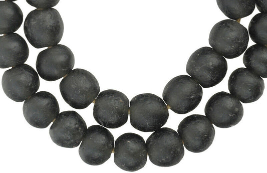 Beautiful Large Bottle Glass Beads - Translucent African Trade Beads - alternate view