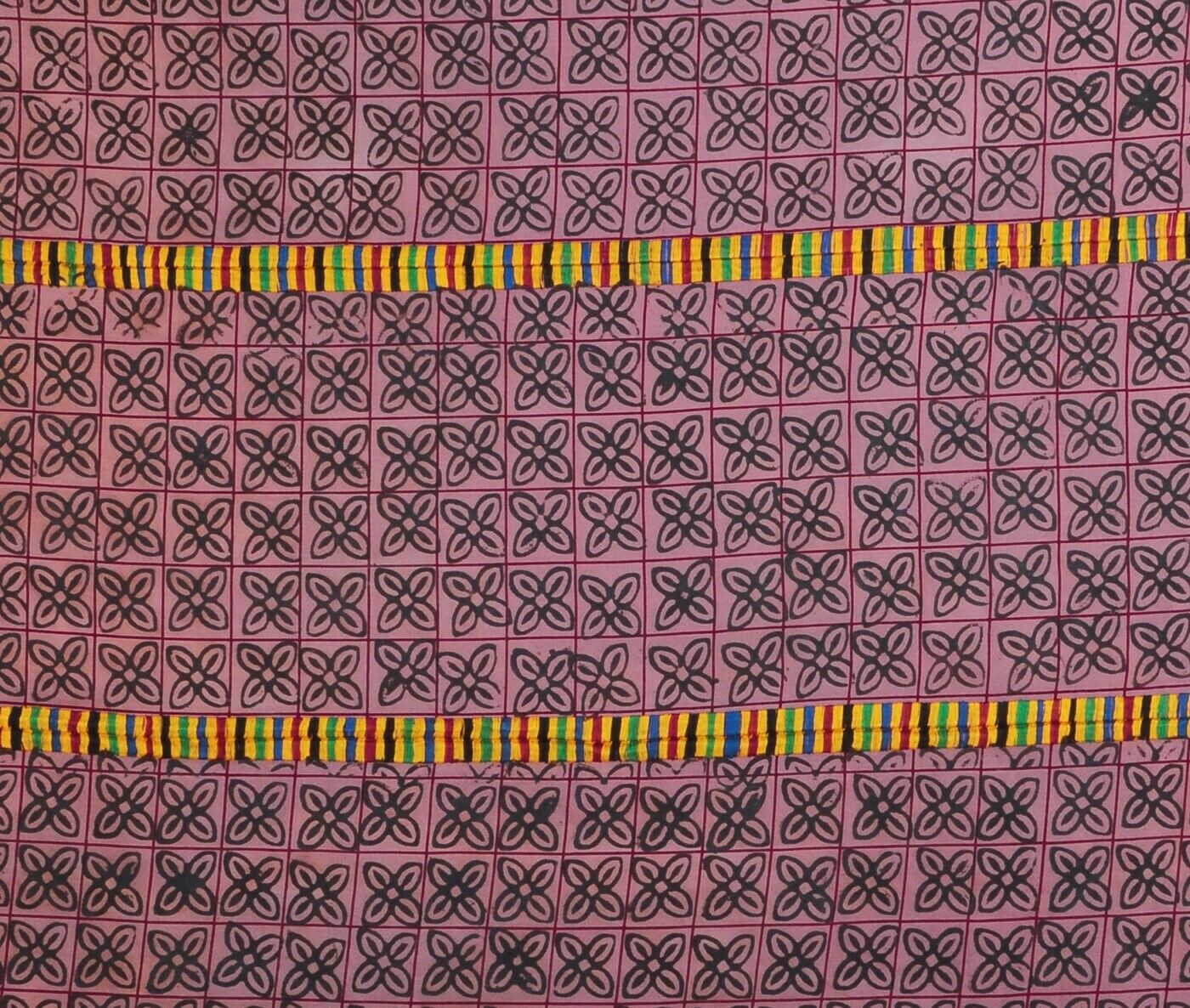 Hand stamped Adinkra cloth – 1970s Ashanti “Woman” size 65″×47″