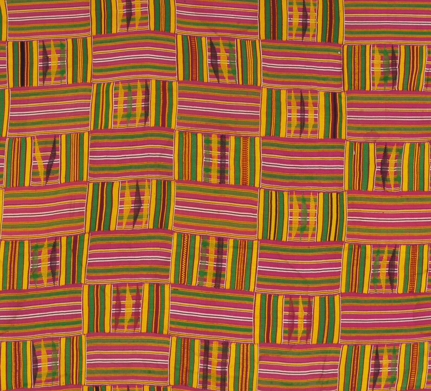 Handwoven Ashanti Kente – Vintage 1970s Woman‑Size Ceremonial Cloth