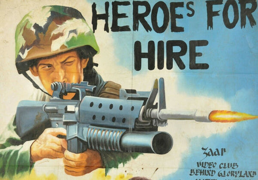 Heroes For Hire: Exquisite Ghanaian Action/War Movie Poster - alternate view