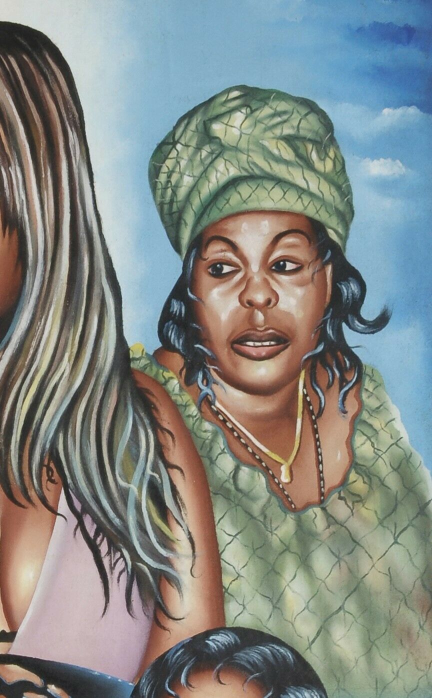 Unique Divine Grace Movie Poster | Hand-Painted Ghanaian Art - zoomed-in detail