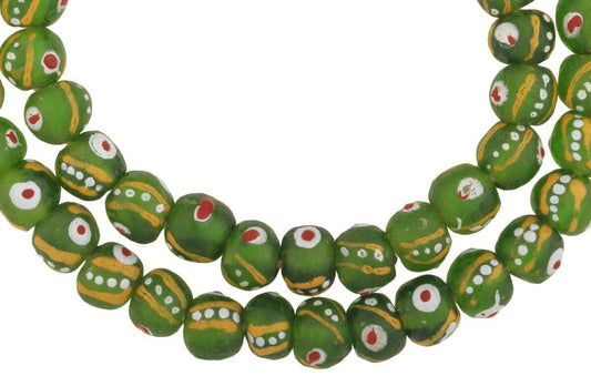 Translucent Powder Glass Beads - African Trade Beads From Ghana - alternate view