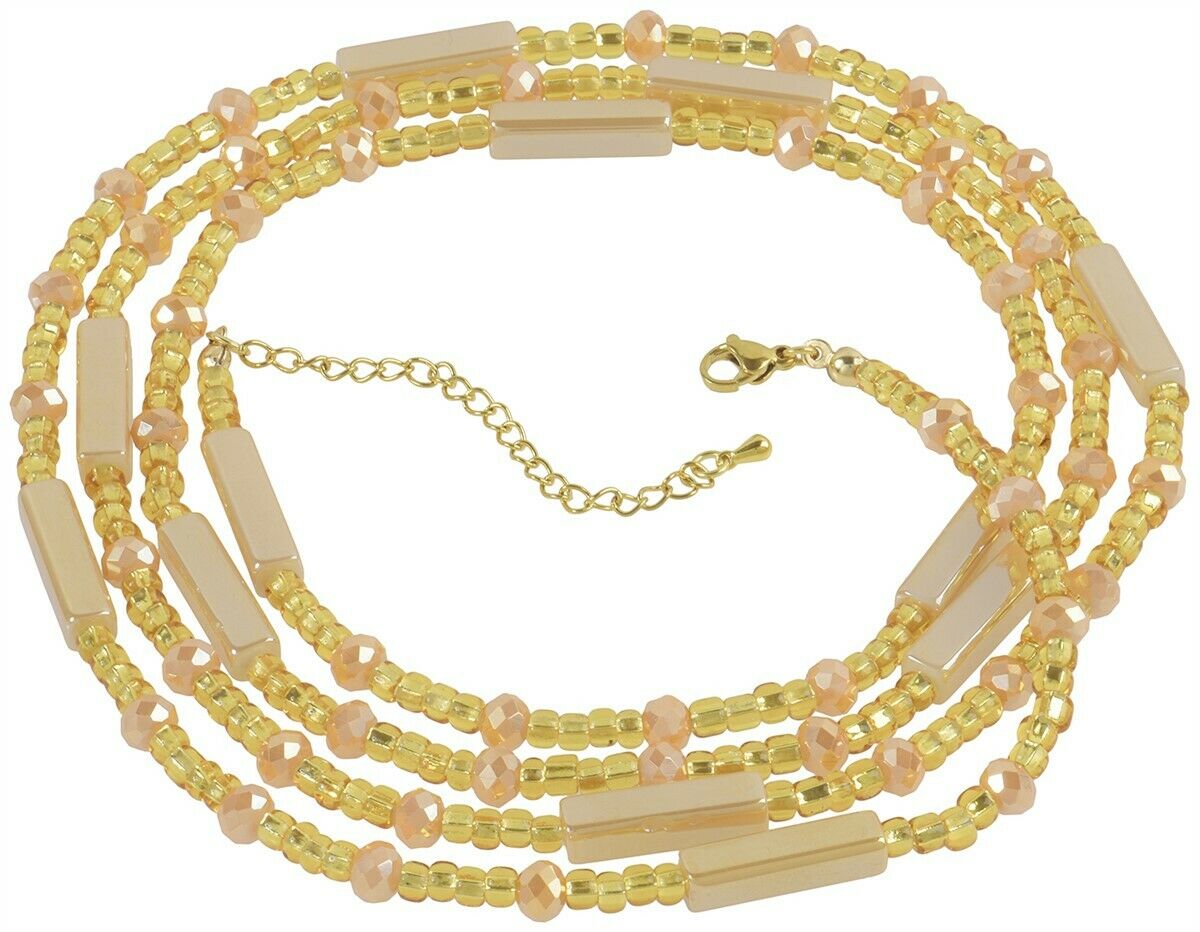 Extension Chain Golden Glow African Waist Beads – Handmade Body & Belly Jewelry