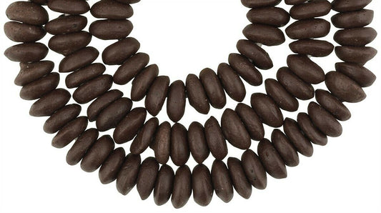 Authentic Krobo Recycled Glass Beads - 13-14Mm African Trade Beads - alternate view