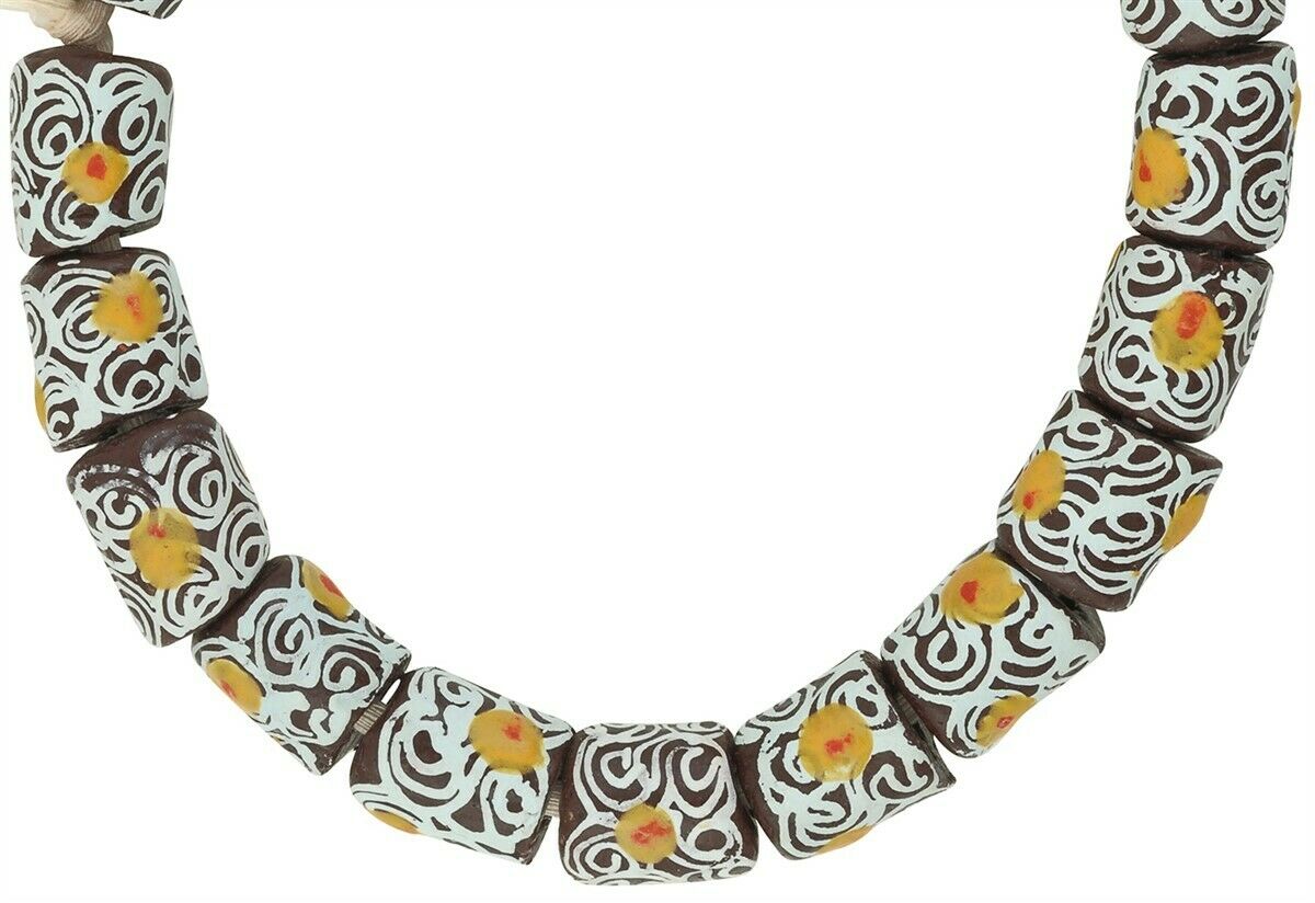 African beads Krobo recycled glass powder ethnic bracelet Ghana - Tribalgh