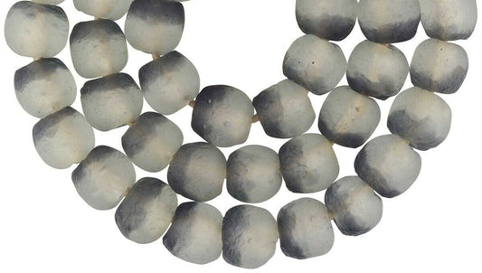 Translucent Recycled Krobo Glass Beads - African Trade Beads - alternate view