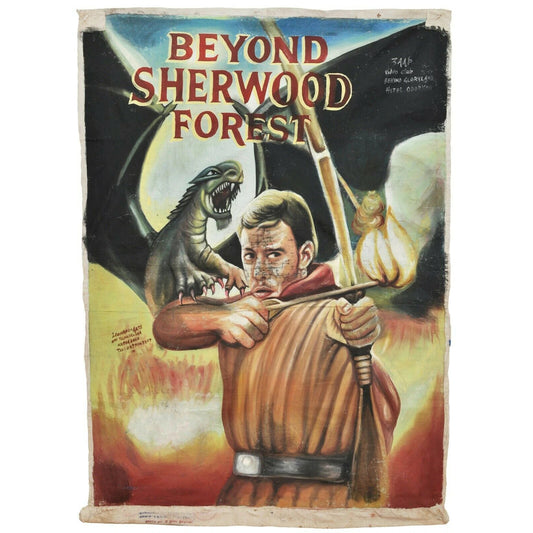 Cinema movie poster African hand painting Ghana BEYOND SHERWOOD FOREST - Tribalgh