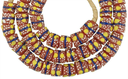 Fancy Powder Glass Beads - African Trade Beads From Ghana - alternate view