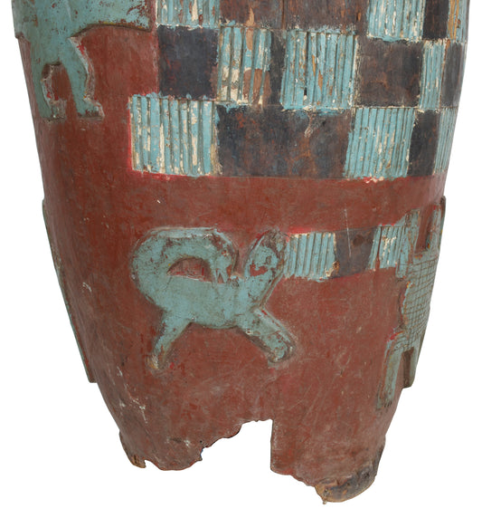 African Ceremonial Drum Musical Instrument From Ghana 3 - alternate view