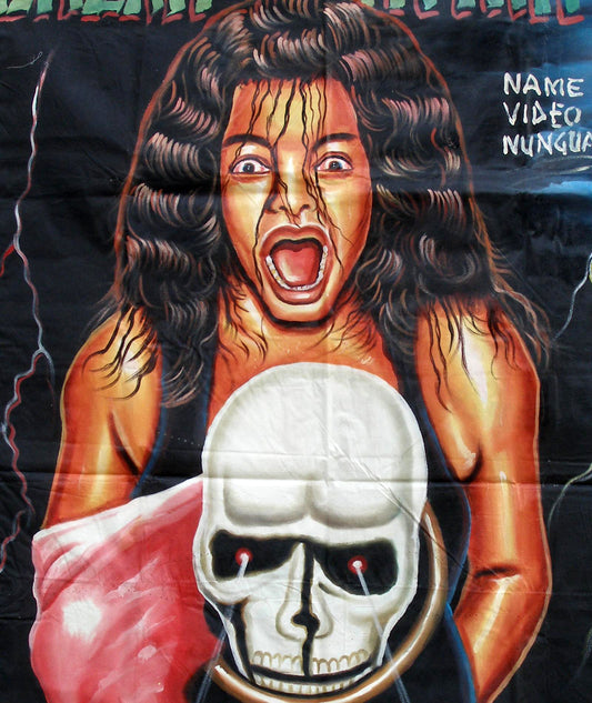 Unique Enemy Within Hand-Painted Ghana Movie Poster - Authentic African Art - alternate view