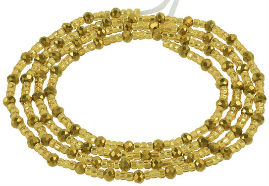 Ghana Waist Beads African Handmade Belly Chain Body Jewelry - zoomed-in detail