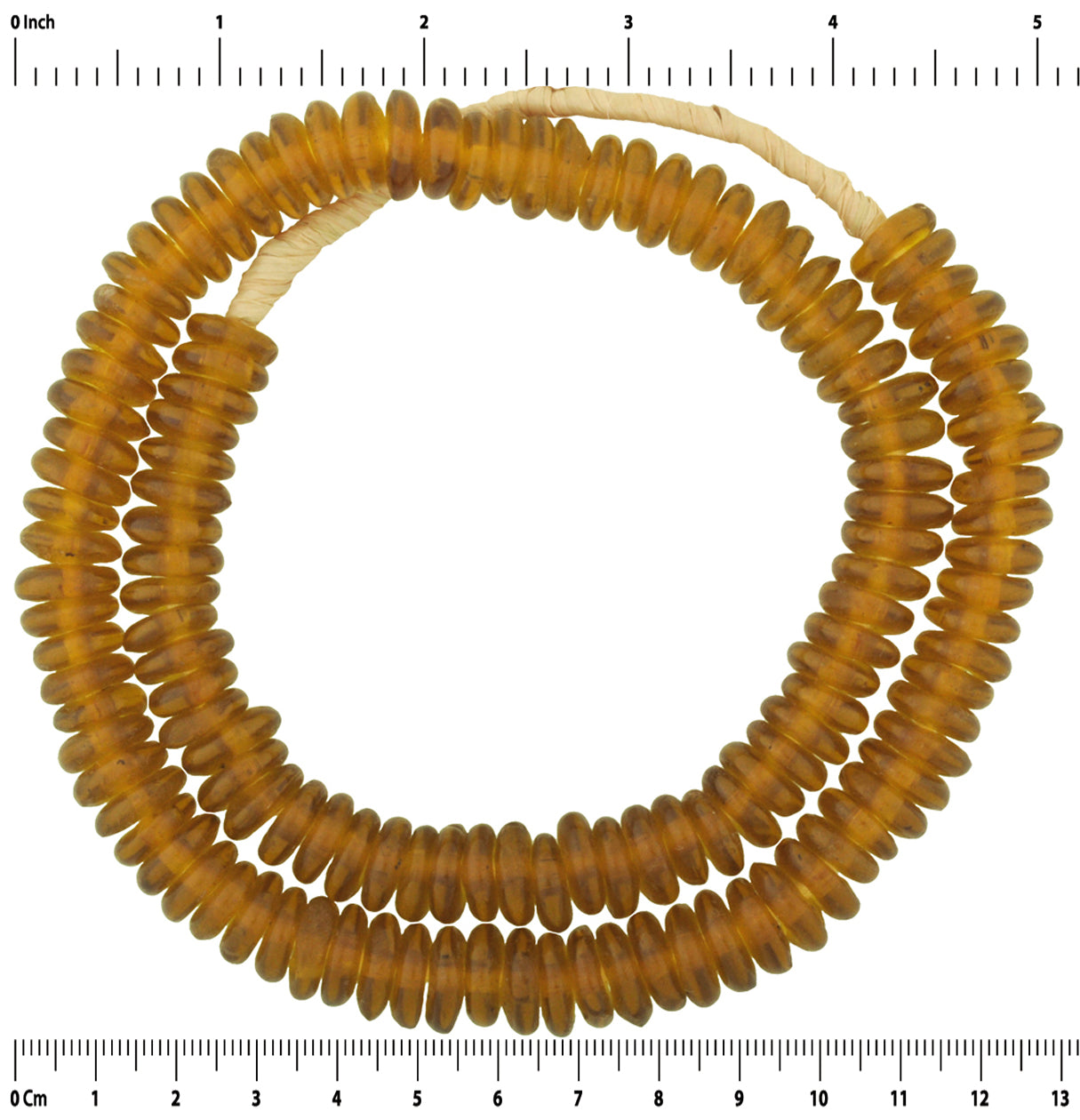 Beautiful 12Mm African Trade Beads | Ghana Recycled Glass Beads - close-up