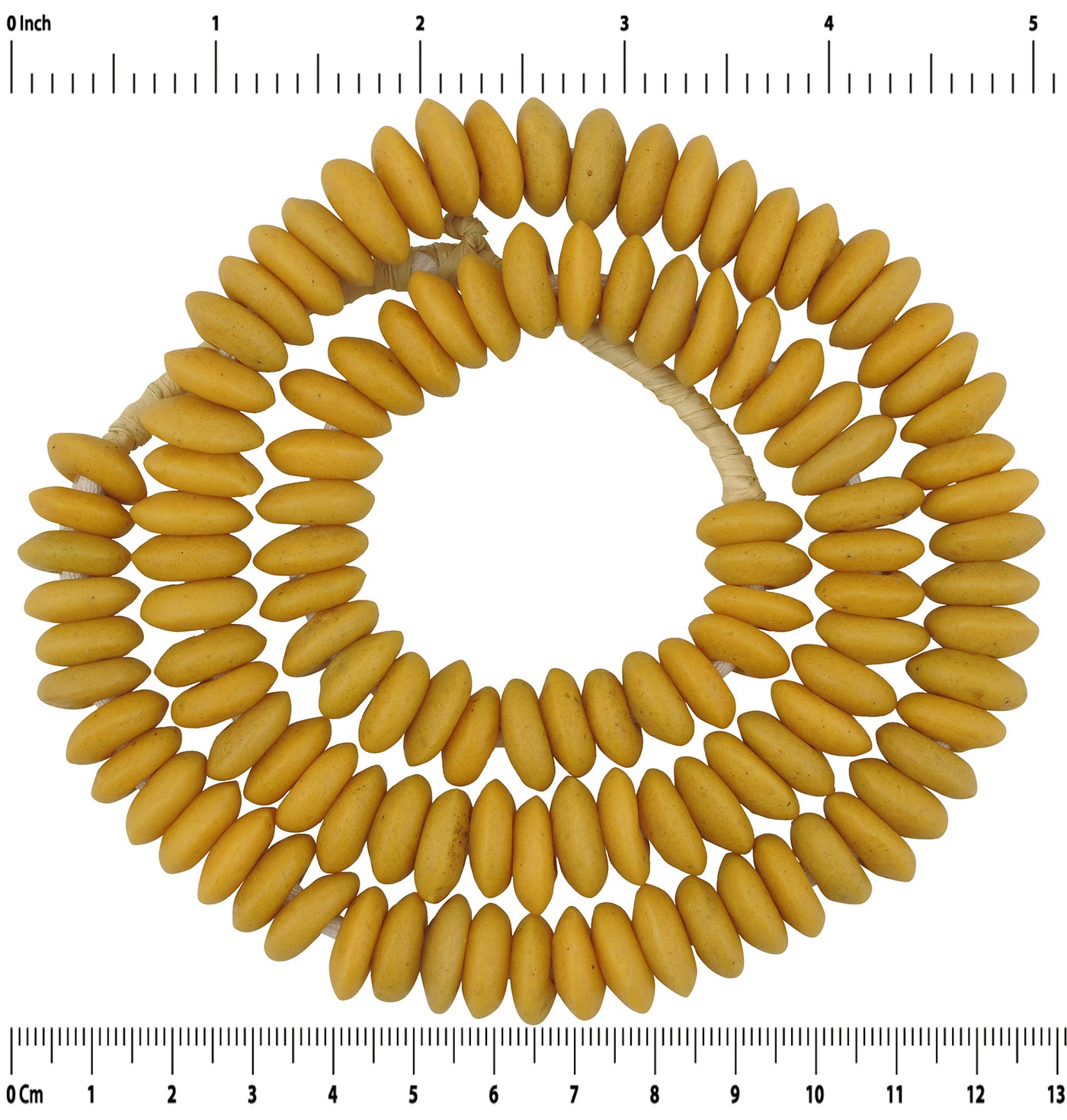 Beautiful African Trade Beads - 13-14Mm Krobo Glass Beads - zoomed-in detail