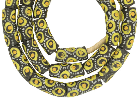 New African Trade Beads - Handmade 10Mm Powder Glass Ghana Beads - alternate view