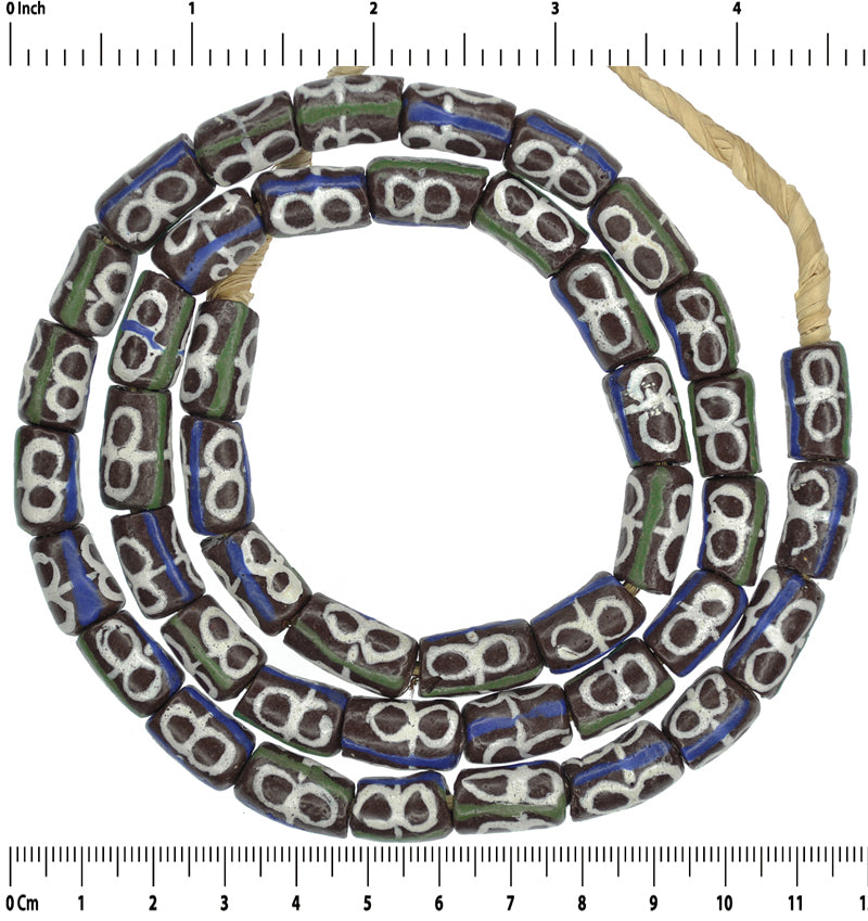 Vibrant African Trade Beads - Fancy Glass Beads From Ghana - close-up