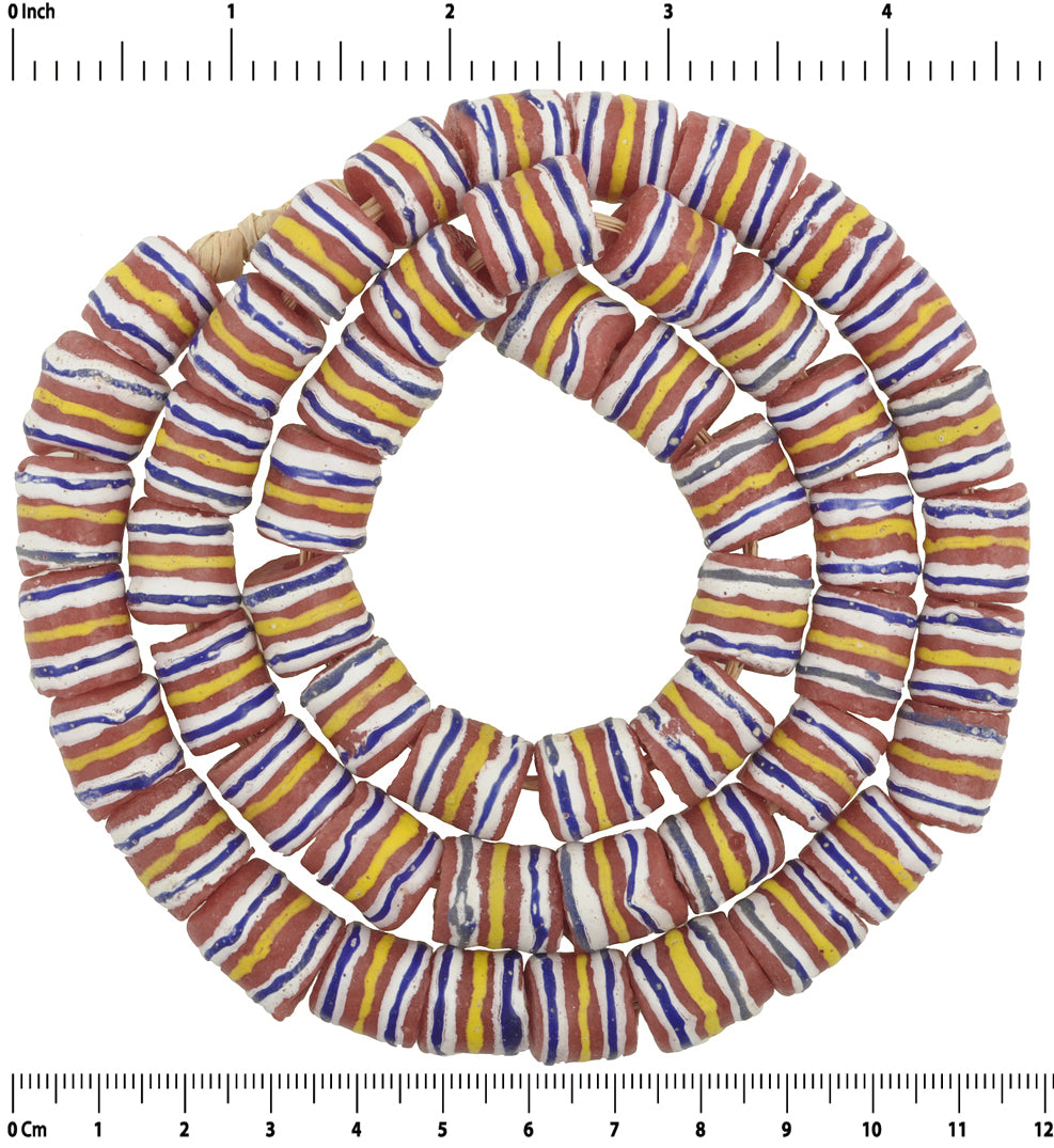 African Trade Beads: Fancy Powder Glass From Ghana - close-up