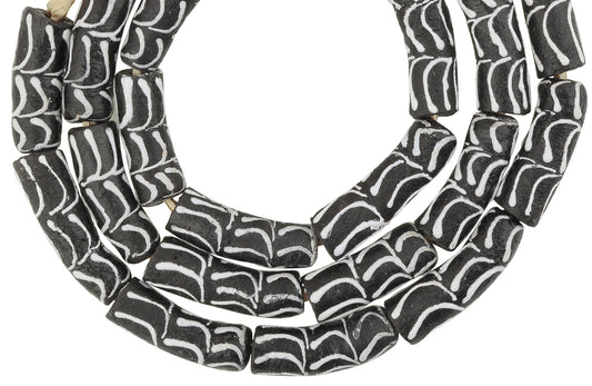 Elegant Powder Glass Beads From Ghana - 8-9Mm African Trade Beads - alternate view