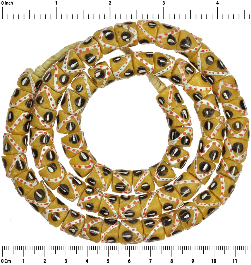 Exquisite Fancy African Trade Beads - Handcrafted In Ghana - close-up