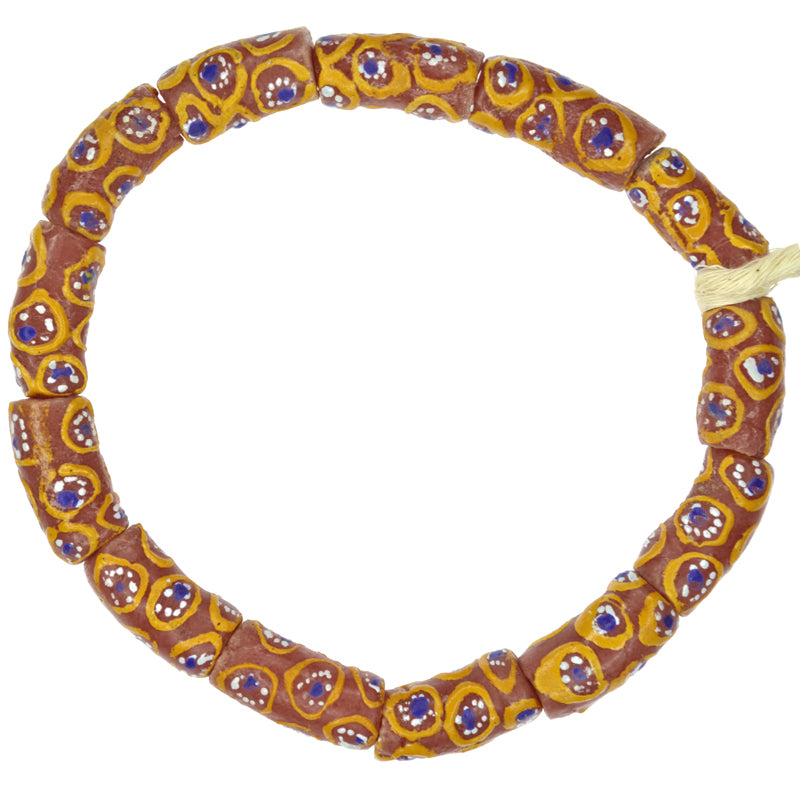 Krobo Beads African Powder Glass Handmade Ghana Trade Ethnic Ceremonial Bracelet