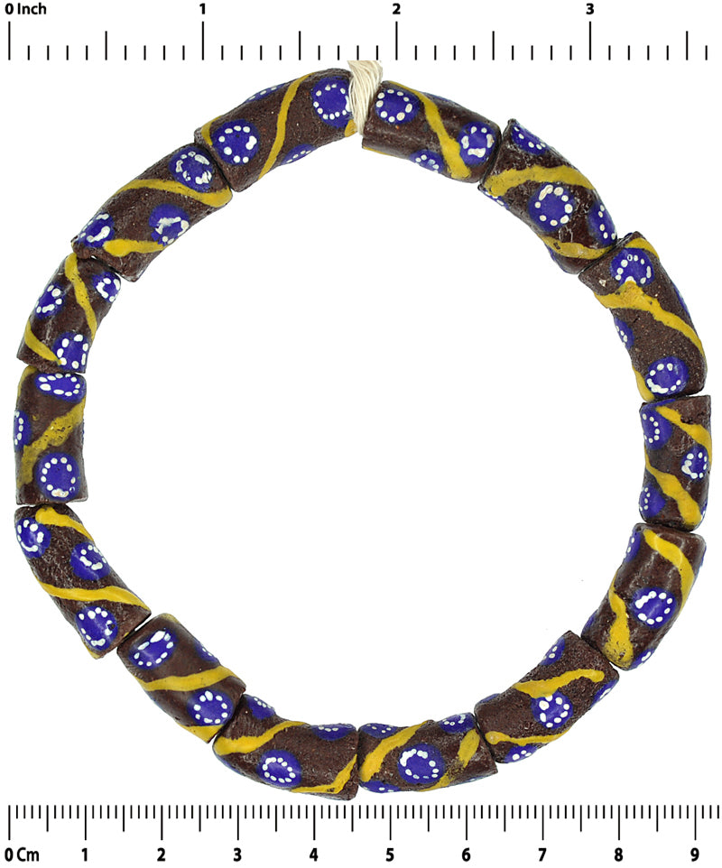 Powder Glass Recycled Beads Handmade Krobo Dipo Ceremonial Jewelry African Trade - alternate view