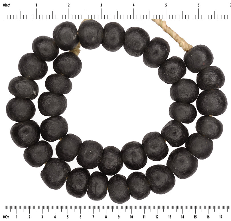 X-Large Bottle Glass Beads - 20-22Mm African Trade Beads - close-up