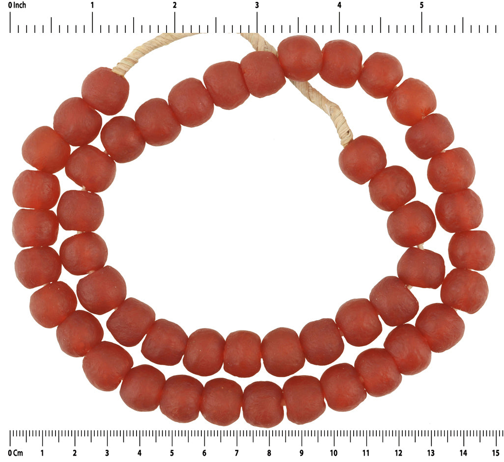 Translucent Recycled Krobo Glass Beads - African Trade, 13Mm - close-up