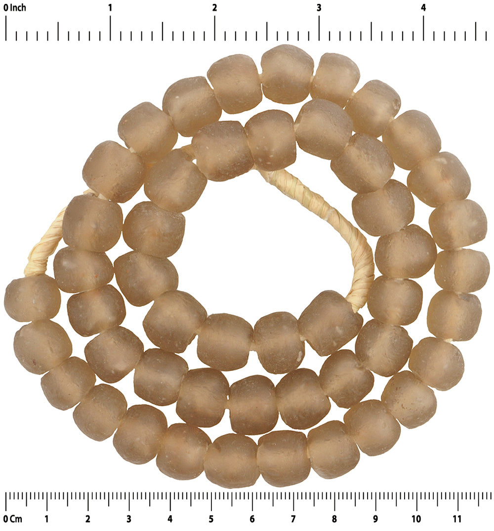 Translucent Krobo Glass Beads - Authentic African Trade Beads, 13-14Mm - close-up
