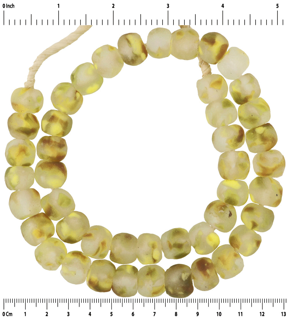 Translucent Krobo Glass Beads - African Trade Beads From Ghana - detailed product shot