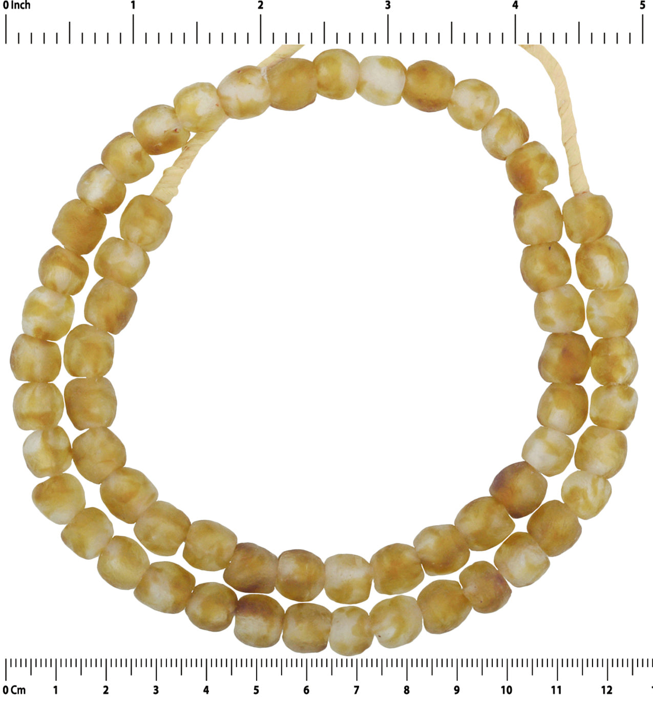 Translucent Krobo Glass Beads - 10Mm Handmade In Ghana - close-up