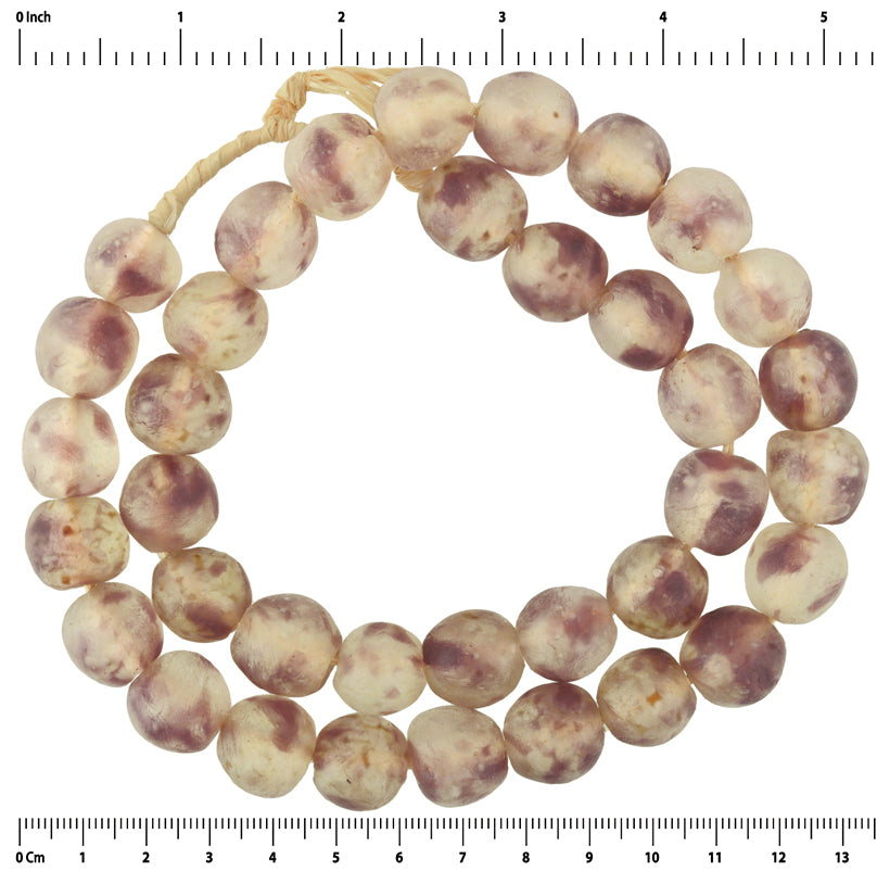 New Translucent Glass Beads - African Trade Beads, Ghana - close-up