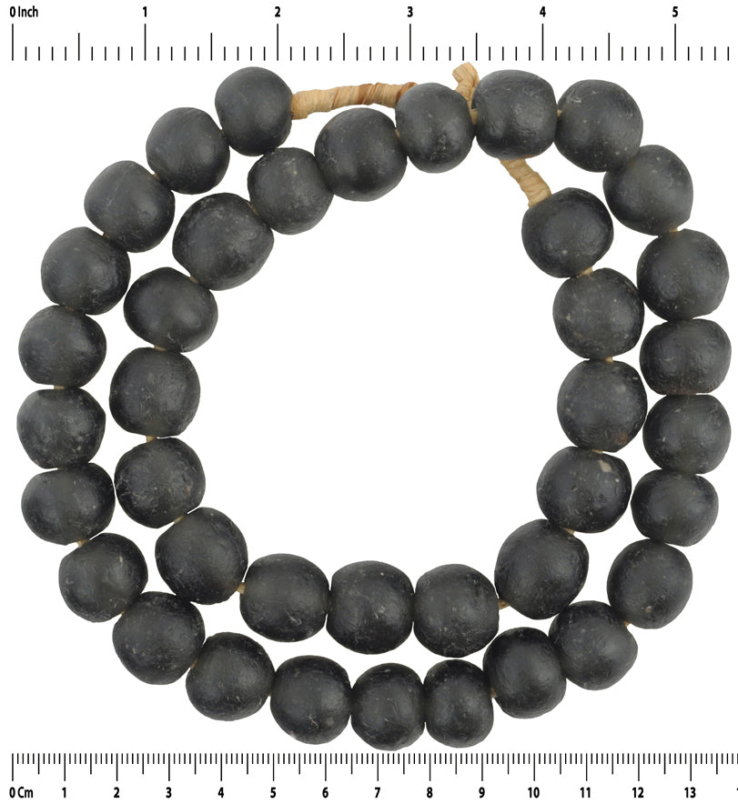 Beautiful Large Bottle Glass Beads - Translucent African Trade Beads - close-up