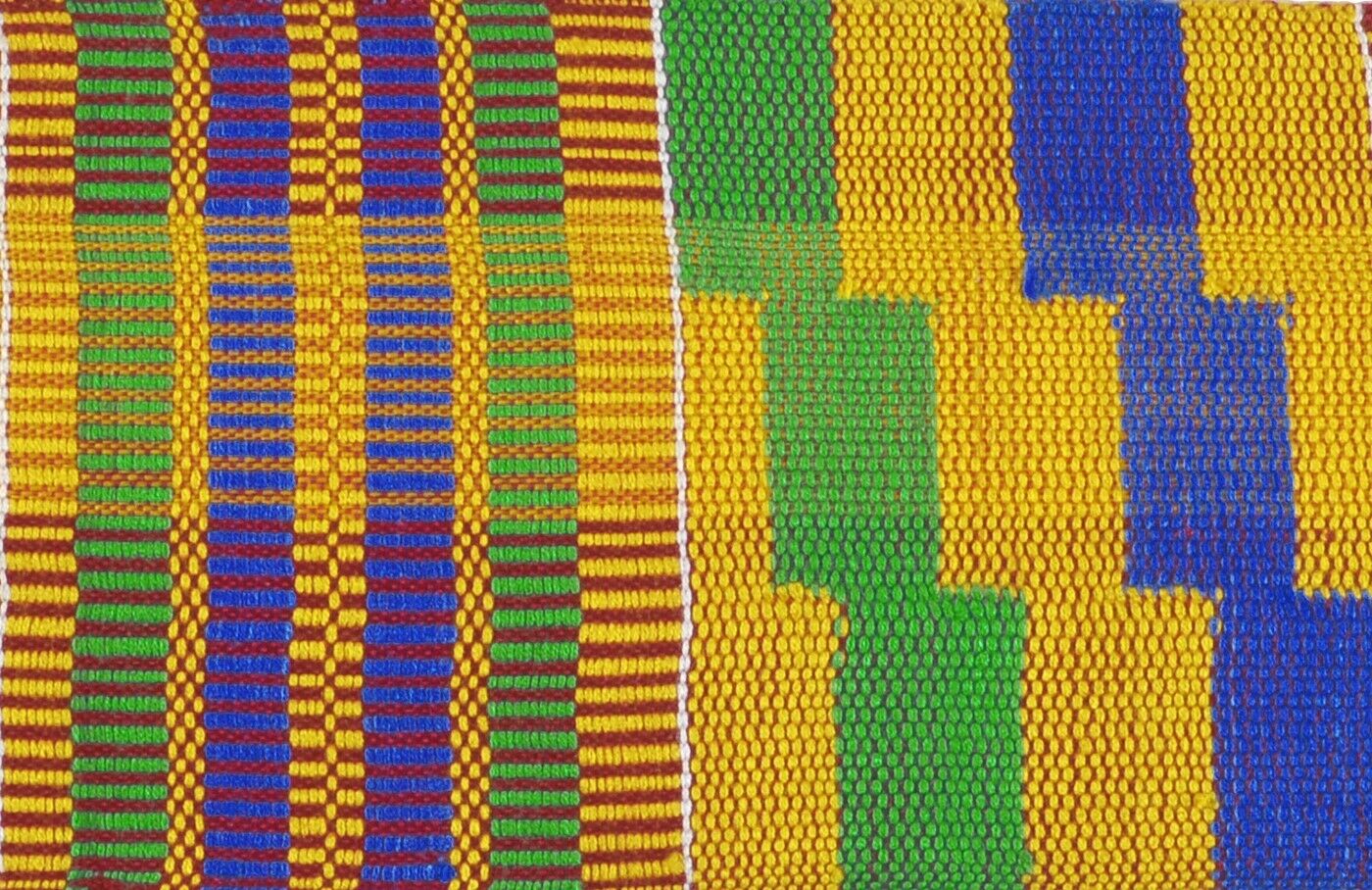 Kente African stole cloth handwoven scarf Ashanti African fabric - Tribalgh