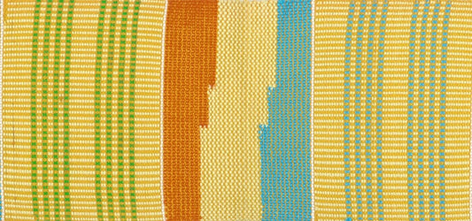 Authentic Handwoven Kente Scarf From Ghana - Cultural Elegance - alternate view