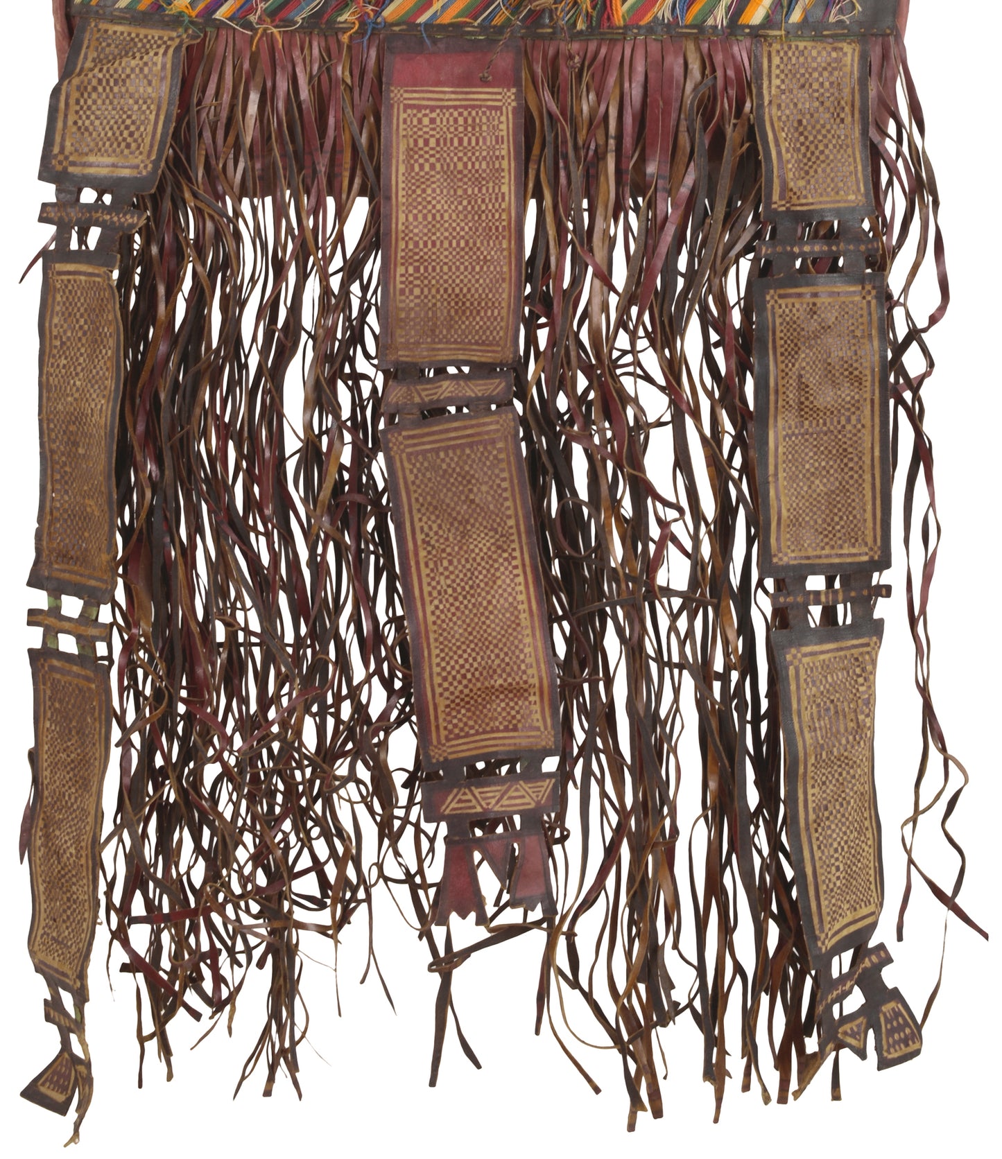 Old African Tuareg leather camel horse bag from Niger Peul Fulani Sahara art - Tribalgh