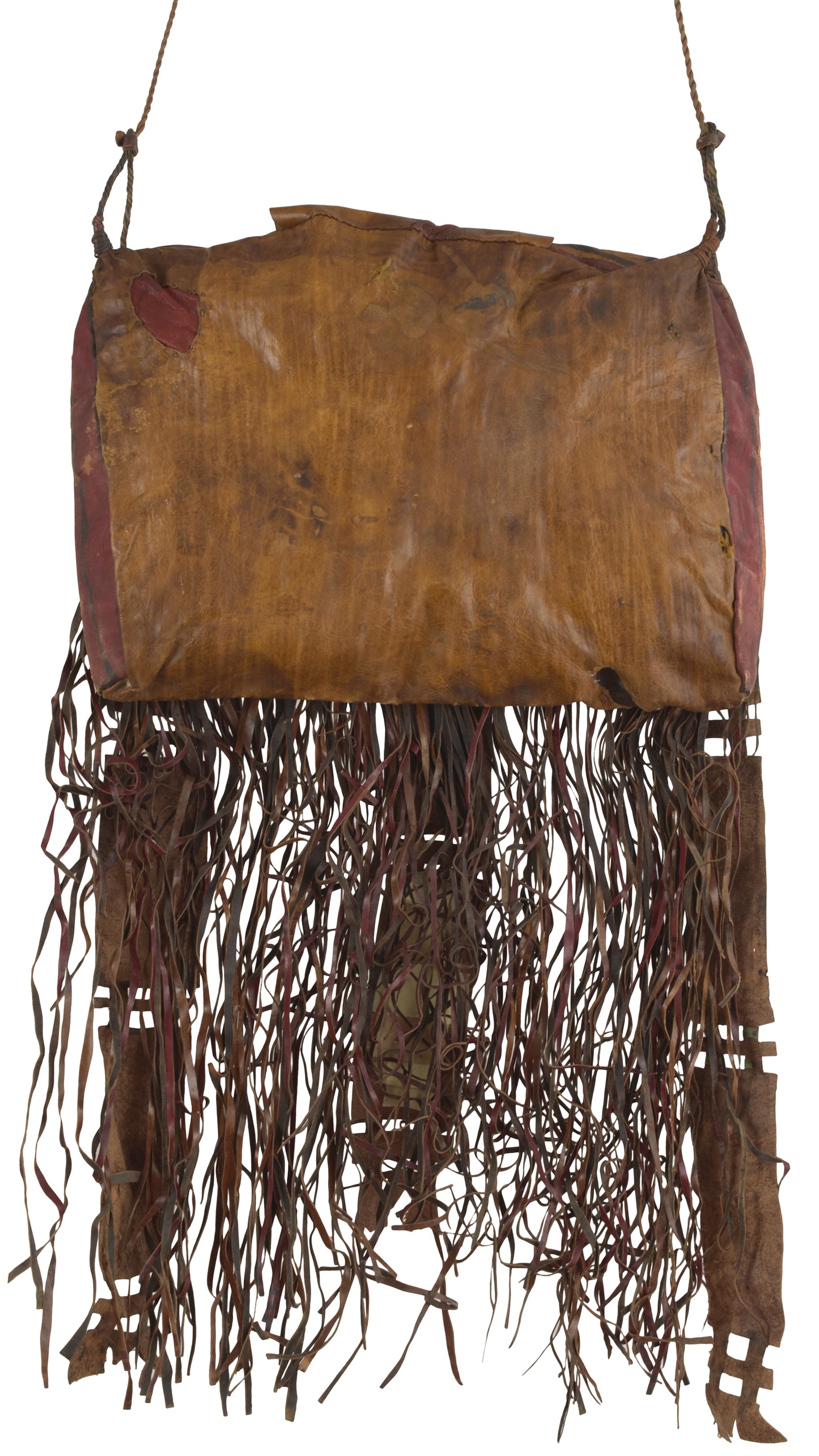 Old African Tuareg leather camel horse bag from Niger Peul Fulani Sahara art - Tribalgh
