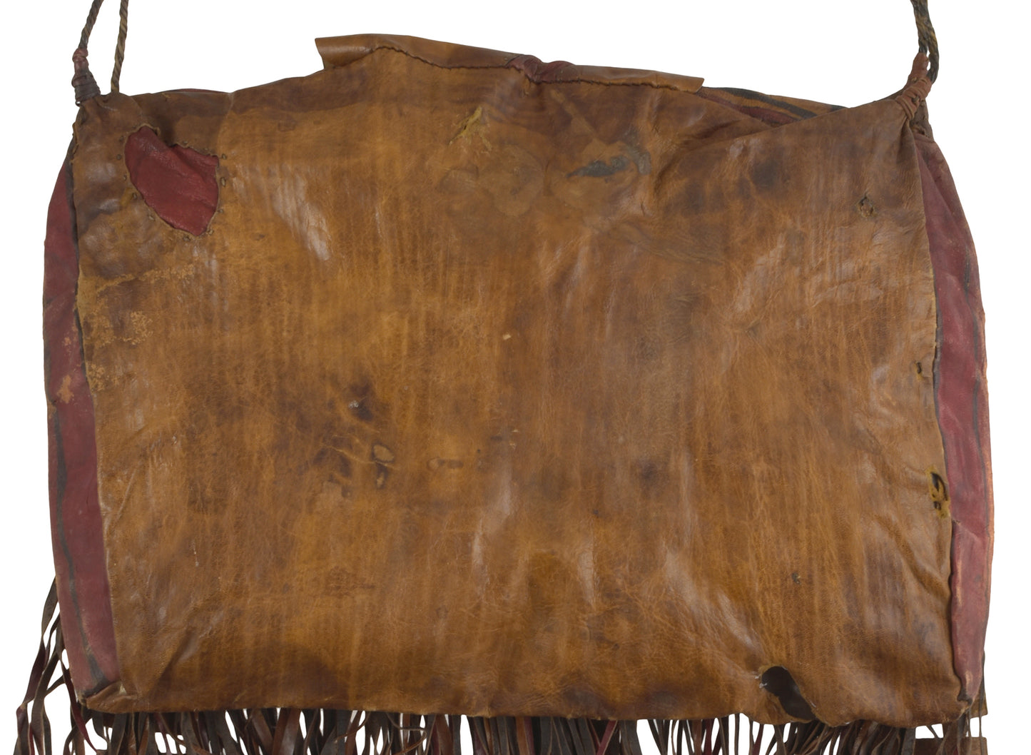 Old African Tuareg leather camel horse bag from Niger Peul Fulani Sahara art - Tribalgh