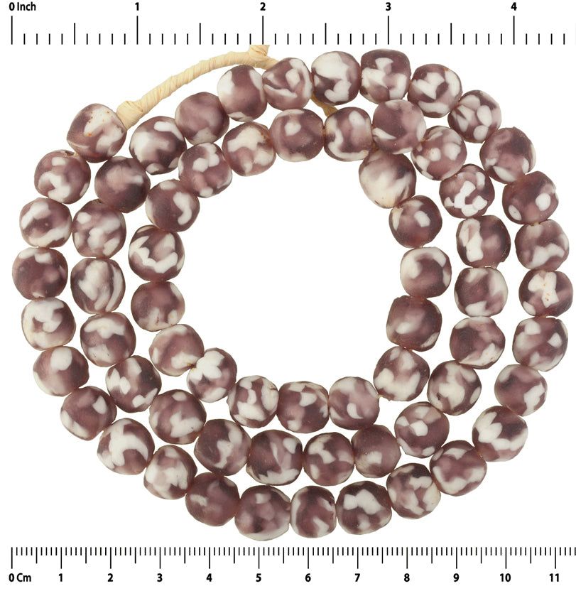 Krobo Fused Glass Beads From Ghana - African Art - close-up