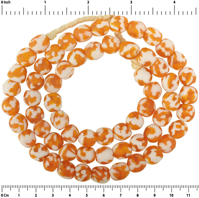 African Trade Beads - Fused Glass Krobo Beads From Ghana - close-up