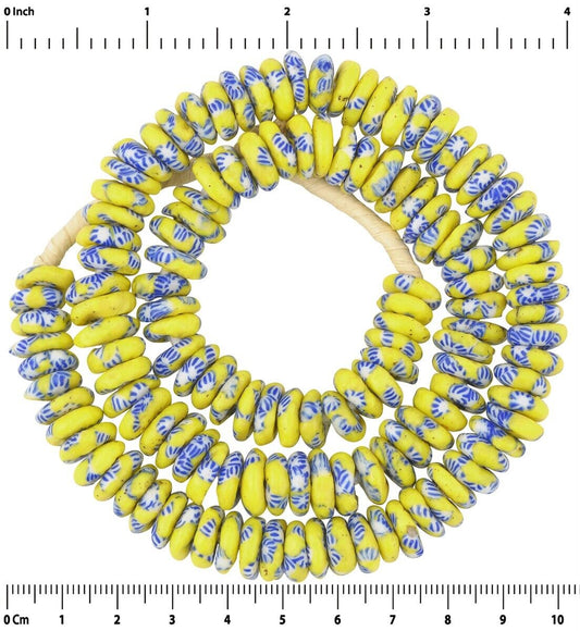 Authentic African Trade Fused Glass Beads - 10-11Mm, Ghana - alternate view