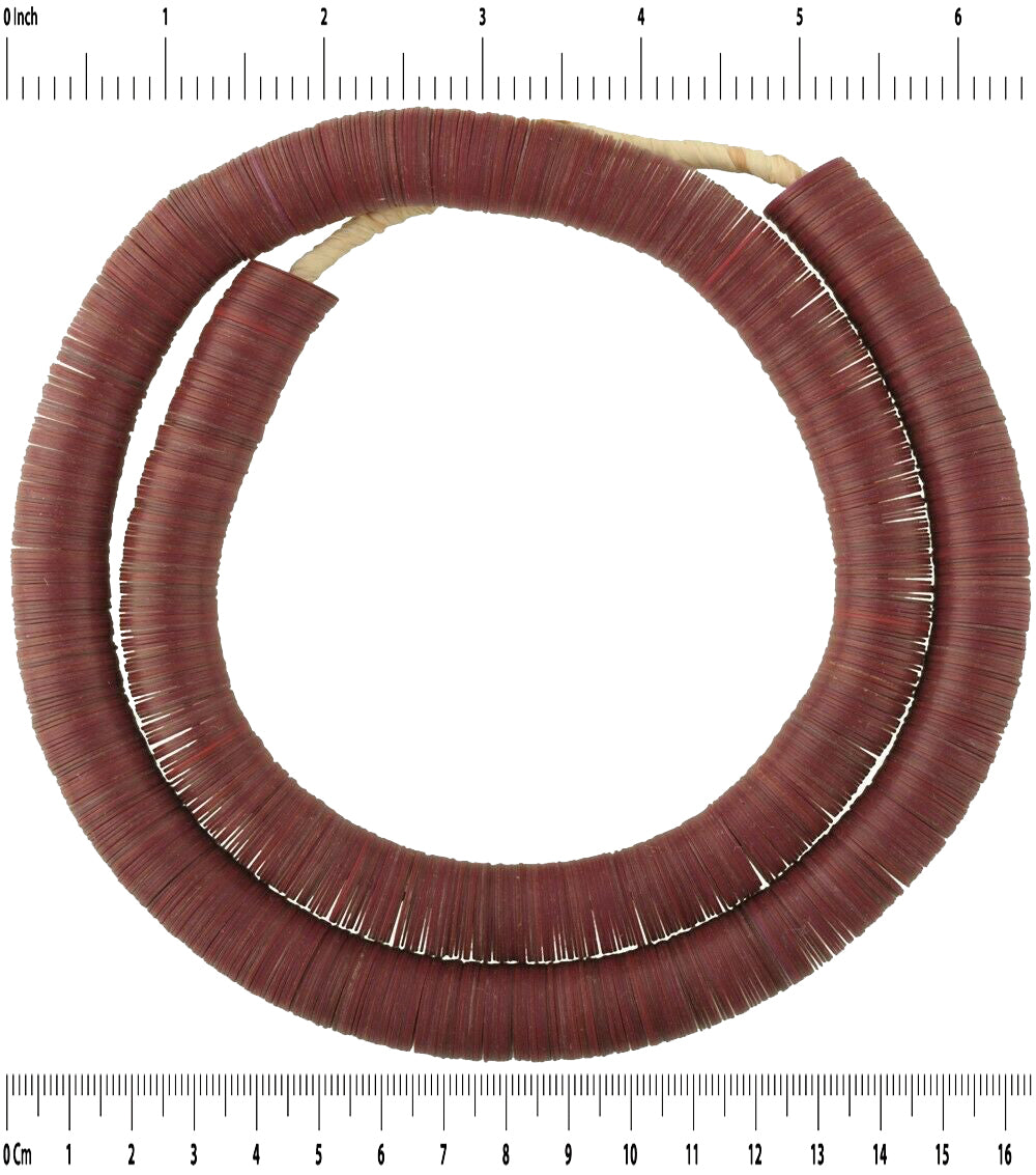 Vintage Czech Vulcanite Disk African Trade Beads 14Mm - close-up