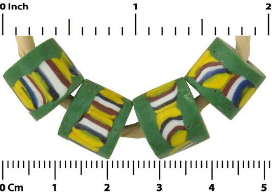 Antique Venetian Millefiori Mosaic Beads - African Trade Beads - alternate view