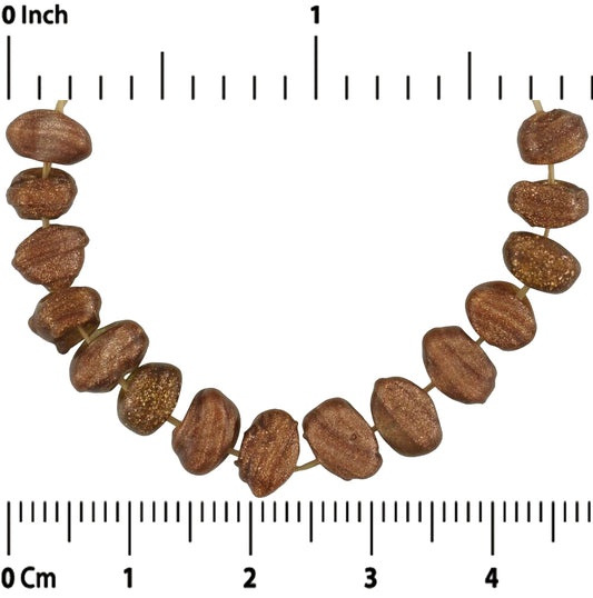 Rare African Trade Beads Tabular Old Venetian Glass Beads Aventurine Lampwork - alternate view