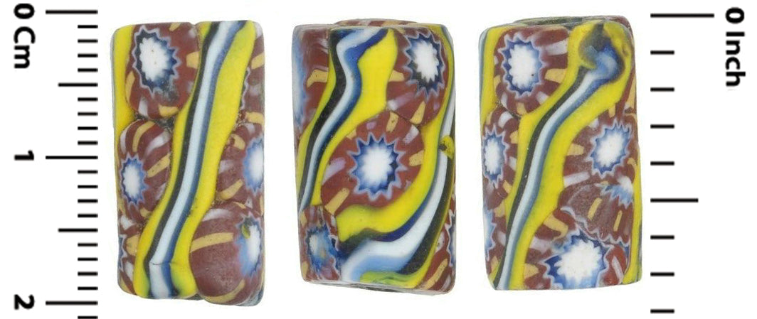 Antique Venetian Mosaic Glass Trade Beads | Millefiori African Beads - alternate view