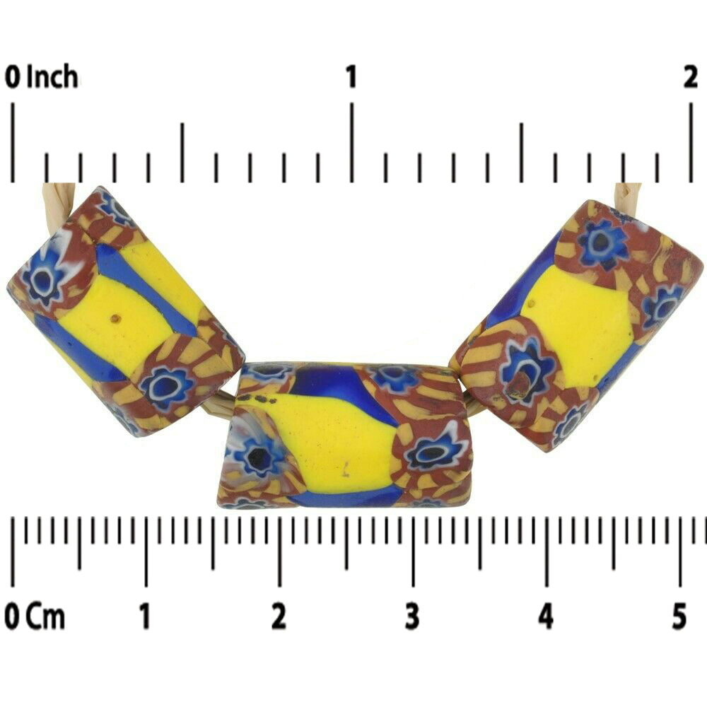Trade Beads Antique Venetian Millefiori Mosaic Rare - close-up